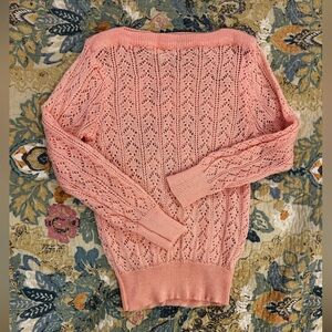 WINTER CLEARANCE! Vintage Boatneck Pointelle Sweater